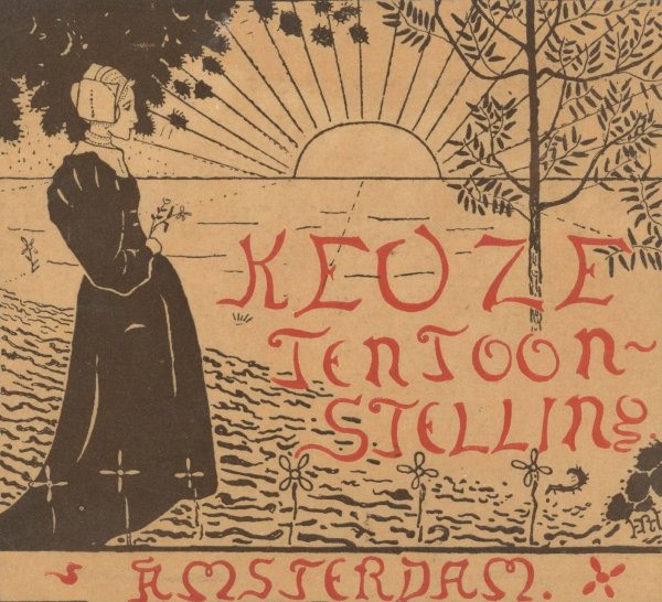 Omslagontwerp voor; Catalogus der Keuze-tentoonstelling van hedendaagsche Nederlandsche kunst, 1892  by Richard Nicolaus Roland Holst - Hand-Painted Oil Painting Reproduction