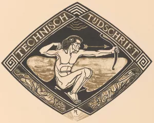 Omslagontwerp voor; Technisch Tijdschrift, 1914 by Richard Nicolaus Roland Holst Oil Painting