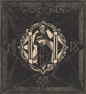 Omslagontwerp voor; Wendingen, 1918 by Richard Nicolaus Roland Holst Oil Painting