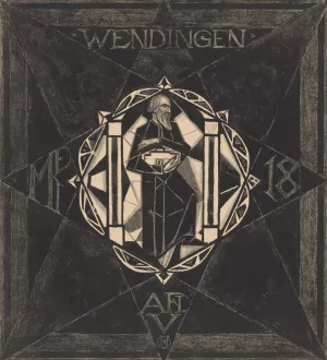 Omslagontwerp voor; Wendingen, 1918 by Richard Nicolaus Roland Holst Oil Painting