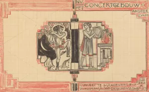 Ontwerp voor de omslag van een programma van het Concertgebouw by Richard Nicolaus Roland Holst Oil Painting