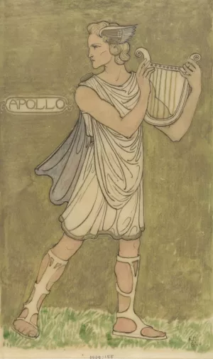 Ontwerp voor kostuum voor Apollo by Richard Nicolaus Roland Holst Ontwerp voor kostuum voor Apollo by Richard Nicolaus Roland Holst Oil Painting