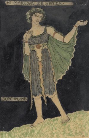 Ontwerp voor kostuum voor Boschnymph by Richard Nicolaus Roland Holst Oil Painting