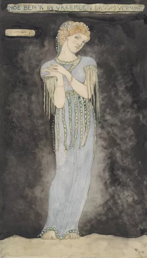 Ontwerp voor kostuum voor Deiopeia by Richard Nicolaus Roland Holst Oil Painting