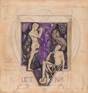 Ontwerp voor omslag Houtsnijdersnummer van Wendingen by Richard Nicolaus Roland Holst Oil Painting