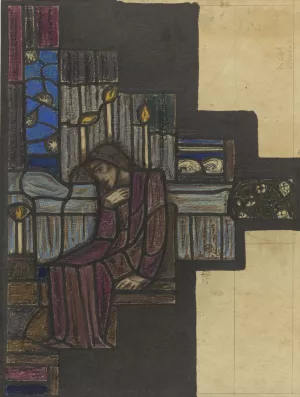 Ontwerp voor raam in het Nederlands Paviljoen op de tentoonstelling Arts Decoratifs te Parijs, 1925 by Richard Nicolaus Roland Holst Oil Painting