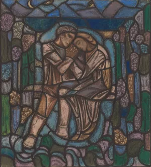 Ontwerp voor raam in het Nederlands Paviljoen op de tentoonstelling Arts Decoratifs te Parijs, 1925 by Richard Nicolaus Roland Holst Oil Painting