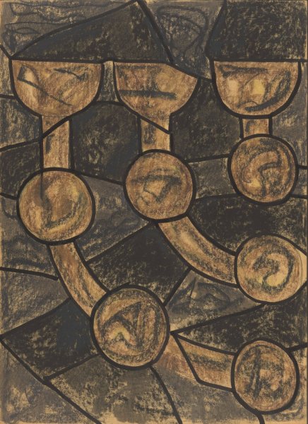 Ontwerp voor raam in het Noordertransept in de Dom te Utrecht 21  by Richard Nicolaus Roland Holst - Hand-Painted Oil Painting Reproduction