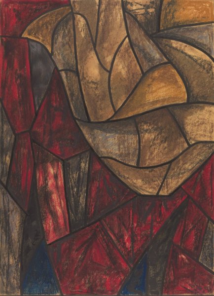 Ontwerp voor raam in het Noordertransept in de Dom te Utrecht 22  by Richard Nicolaus Roland Holst - Hand-Painted Oil Painting Reproduction