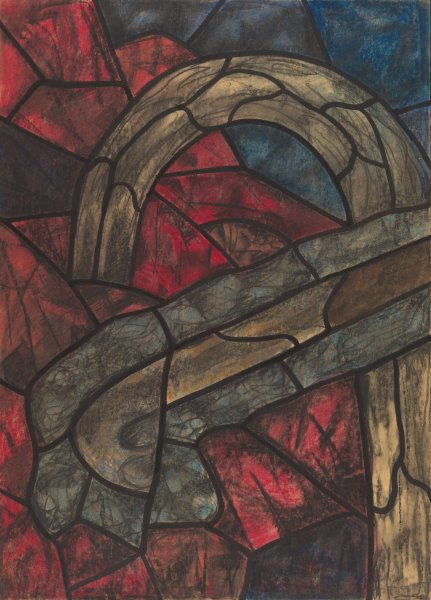 Ontwerp voor raam in het Noordertransept in de Dom te Utrecht 32  by Richard Nicolaus Roland Holst - Hand-Painted Oil Painting Reproduction