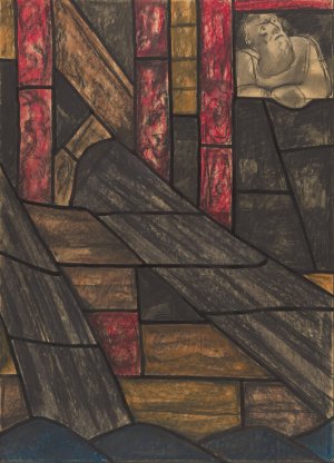 Ontwerp voor raam in het Noordertransept in de Dom te Utrecht 4 by Richard Nicolaus Roland Holst Oil Painting