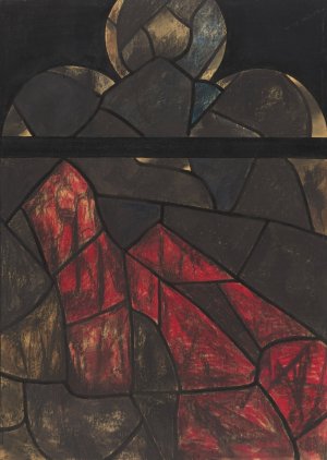 Ontwerp voor raam in het Noordertransept in de Dom te Utrecht 44 by Richard Nicolaus Roland Holst Oil Painting