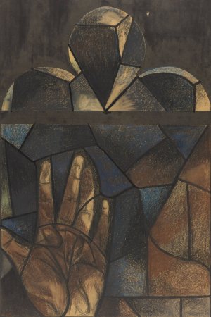 Ontwerp voor raam in het Noordertransept in de Dom te Utrecht 63 by Richard Nicolaus Roland Holst Oil Painting