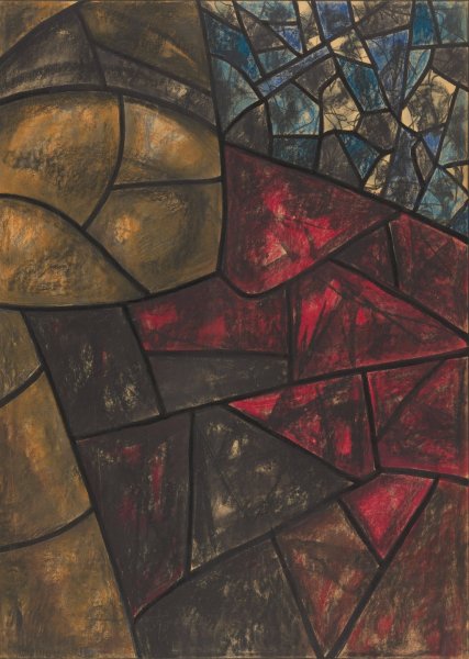 Ontwerp voor raam in het Noordertransept in de Dom te Utrecht 7  by Richard Nicolaus Roland Holst - Hand-Painted Oil Painting Reproduction