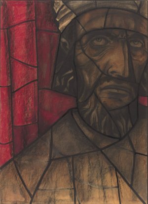 Ontwerp voor raam in het Noordertransept in de Dom te Utrecht 9 by Richard Nicolaus Roland Holst Oil Painting