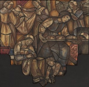 Ontwerp voor raam in het Stadhuis in Amsterdam by Richard Nicolaus Roland Holst Oil Painting