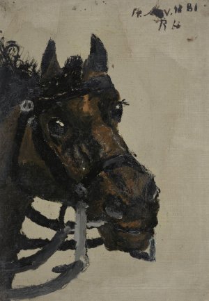 Paardekop by Richard Nicolaus Roland Holst Oil Painting