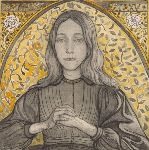 Portrait of Harpje, Aged 15 by Richard Nicolaus Roland Holst Oil Painting
