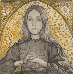 Portrait of Harpje, Aged 15 by Richard Nicolaus Roland Holst Portrait of Harpje, Aged 15 by Richard Nicolaus Roland Holst Oil Painting