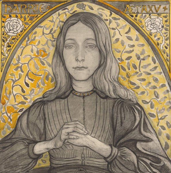Main Product Photo of Portrait of Harpje, Aged 15  Painting by Richard Nicolaus Roland Holst