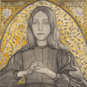 Portrait of Harpje, Aged 15 by Richard Nicolaus Roland Holst Oil Painting