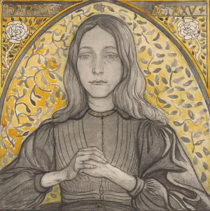 Portrait of Harpje, Aged 15 by Richard Nicolaus Roland Holst Oil Painting
