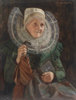 Schlesierin by Richard Nitsch Oil Painting
