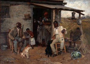 A Dog Swap by Richard Norris Brooke Oil Painting
