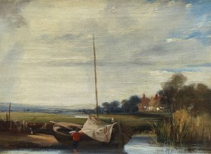 A River in Normandy Oil painting by Richard Parkes Bonington
