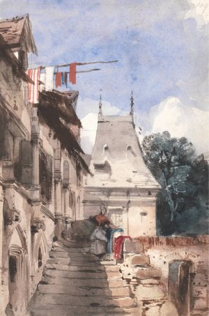 Abbey St-Amand, Rouen by Richard Parkes Bonington Oil Painting