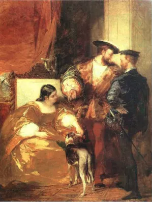 Francis I and the Duchess of Etampes painting by Richard Parkes Bonington