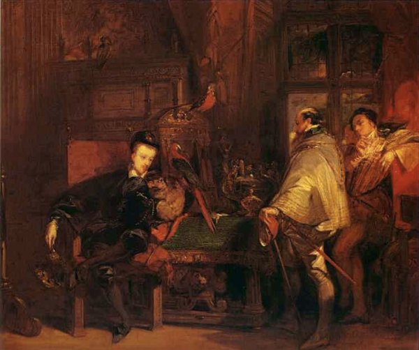 Henri III and the English Ambassador by Richard Parkes Bonington - Hand-Painted Oil Painting Reproduction