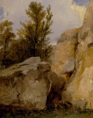 In the Forest of Fontainebleau by Richard Parkes Bonington Oil Painting