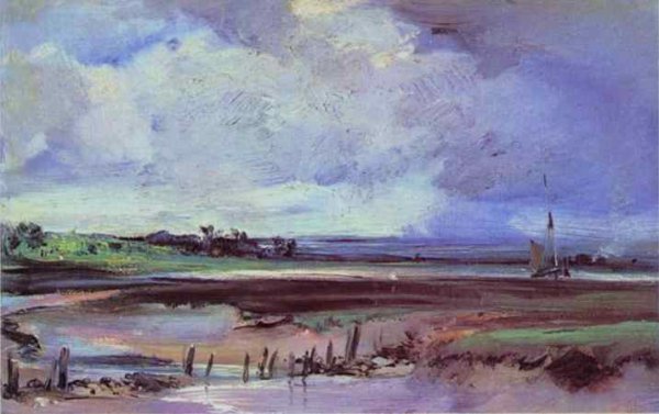 Les Salinieres by Trouville by Richard Parkes Bonington - Hand-Painted Oil Painting Reproduction