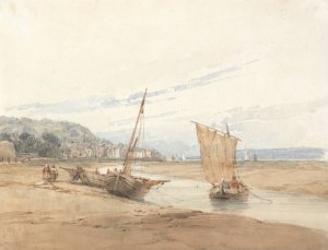 Near Honfleur by Richard Parkes Bonington Oil Painting