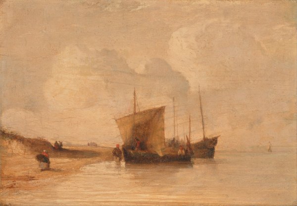 Normandy Coast by Richard Parkes Bonington - Hand-Painted Oil Painting Reproduction
