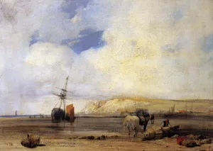 On the Coast of Picardy by Richard Parkes Bonington Oil Painting