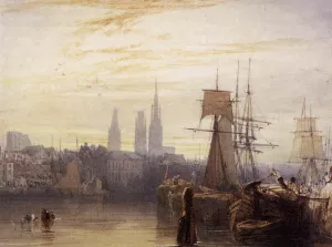 Rouen painting by Richard Parkes Bonington