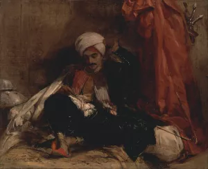 Seated Turk by Richard Parkes Bonington Oil Painting