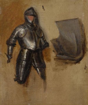 Study of a sixteenth-century half suit of armor by Richard Parkes Bonington Oil Painting