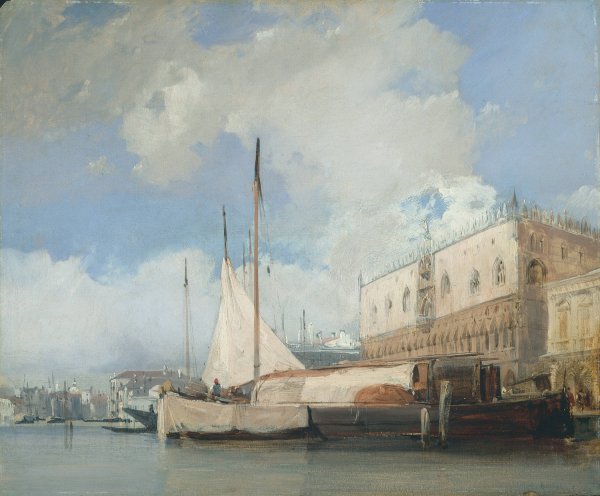 The Doge's Palace, Venice  by Richard Parkes Bonington - Hand-Painted Oil Painting Reproduction