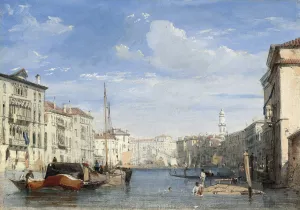 The Grand Canal by Richard Parkes Bonington Oil Painting