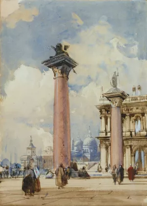 The Piazzetta, Venice by Richard Parkes Bonington Oil Painting