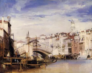 The Rialto, Venice by Richard Parkes Bonington Oil Painting