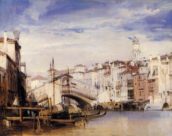 The Rialto, Venice by Richard Parkes Bonington - Hand-Painted Oil Painting Reproduction