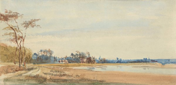 The Salt Marshes near Trouville  by Richard Parkes Bonington - Hand-Painted Oil Painting Reproduction