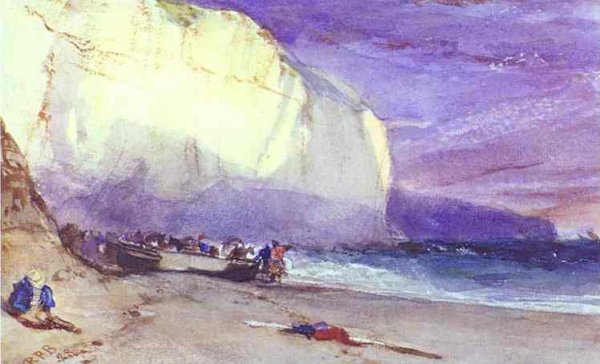 The Undercliff by Richard Parkes Bonington - Hand-Painted Oil Painting Reproduction