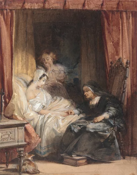 絵画 tears The Use of Tears by Richard Parkes Bonington Oil Painting