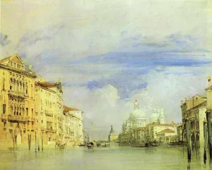 Venice. The Grand Canal by Richard Parkes Bonington Oil Painting