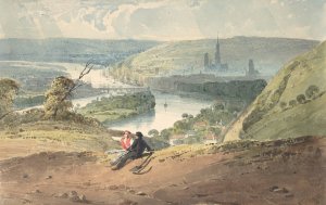 View of Rouen from St. Catherine's Hill by Richard Parkes Bonington Oil Painting